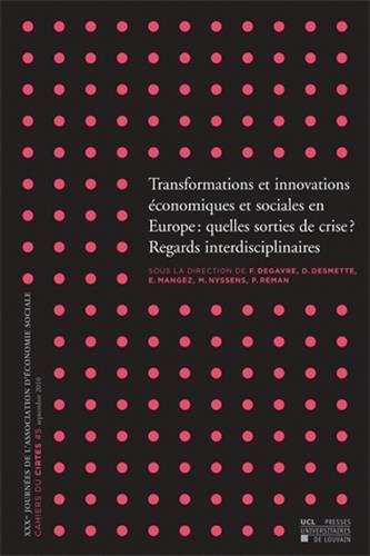 Transformations et innovations économiques et sociales en Europe