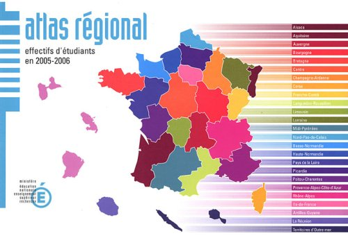 Atlas régional. Effectifs d'étudiants en 2005-2006.