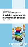L'édition en sciences humaines et sociales