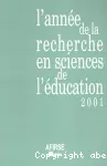 L'année de la recherche en sciences de l'éducation. Année 2001.