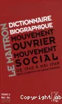 Le Maitron : dictionnaire biographique, mouvement ouvrier, mouvement social. De 1940 à mai 1968. Tome 2. Bel à Bz.