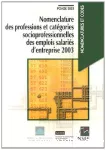 Nomenclature des professions et catégories socioprofessionnelles des emplois salariés d'entreprise 2003