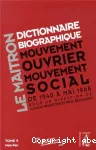 Le Maitron : dictionnaire biographique, mouvement ouvrier, mouvement social. Période 1940-1968. De la seconde guerre mondiale à mai 1968. Tome 9. Mem-Pen