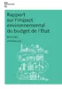 Rapport sur l'impact environnemental du budget de l'État