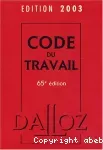 Code du travail 2003.